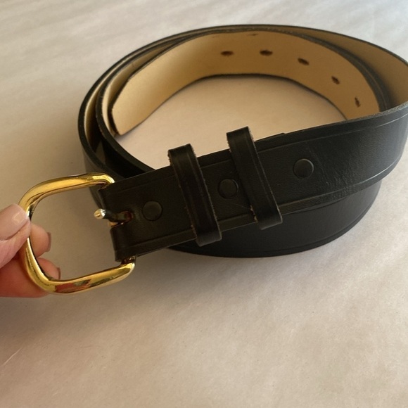 Men's Belt Black Leather Belt Men’s Top Grain Cowhide Genuine 1.5 Inch Wide Big - Picture 3 of 7